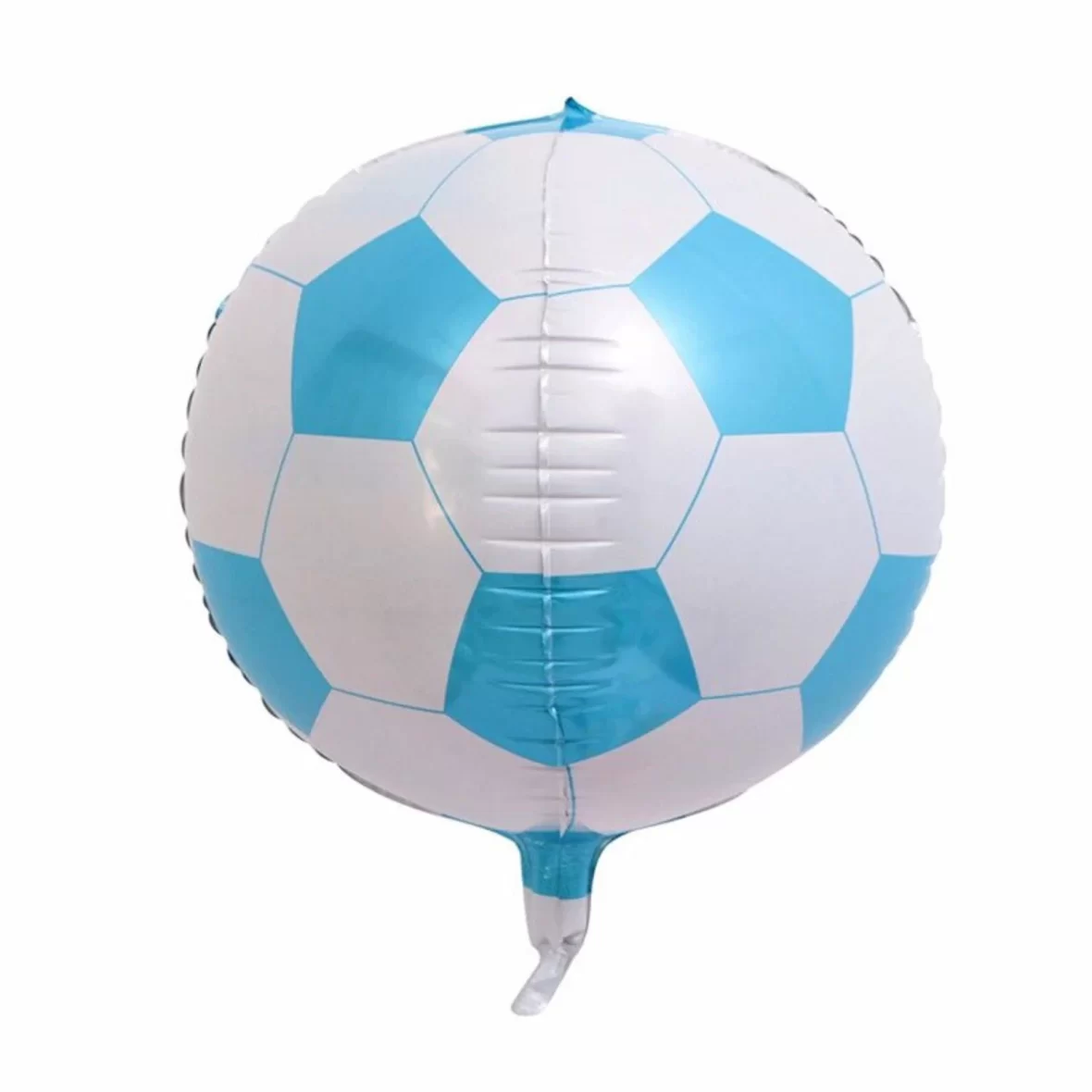 Balon folie figurina Sfera Minge de Fotbal, albastra, 55 cm