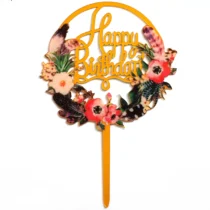 2687-topper-tort-happy-birthday-cu-flori-multicolore