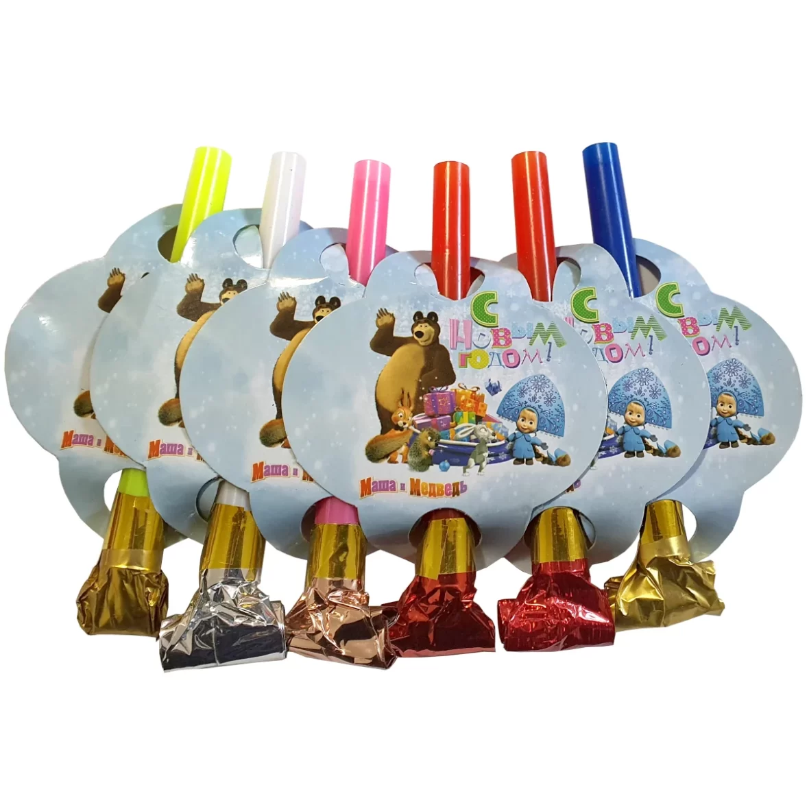 Set 6 suflatori Masha si Ursul