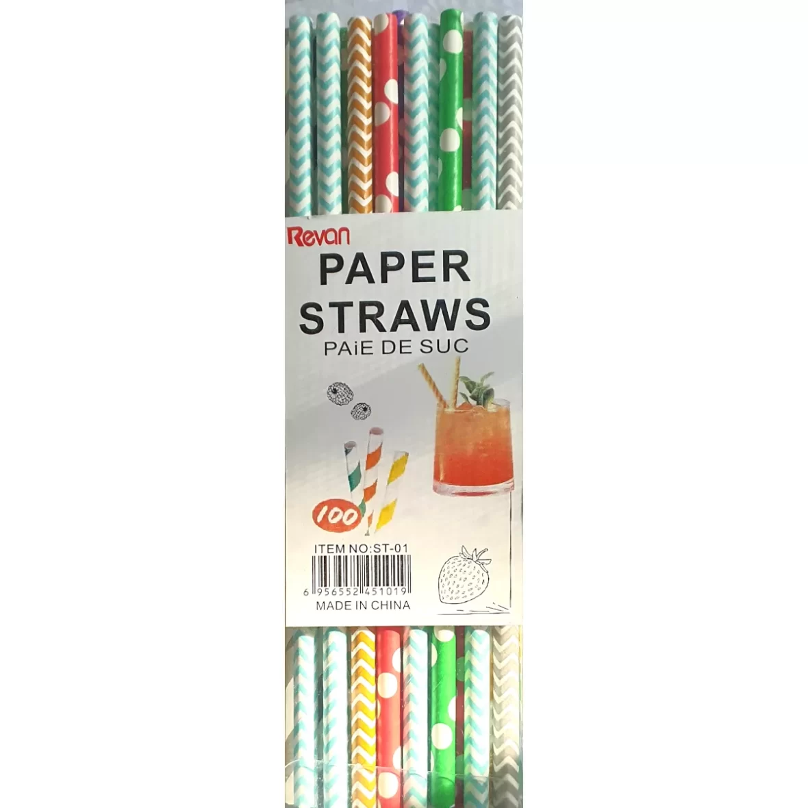 Set 100 paie bauturi multicolore