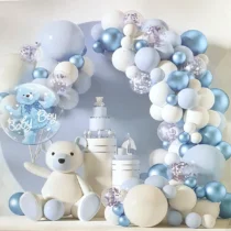 2698-set-arcada-72-baloane-in-nuante-de-albastru-cu-alb-cu-baloane-confetti-si-balon-ursulet