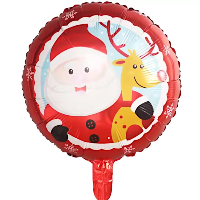 Balon folie Mos Craciun, rotund, 45 cm