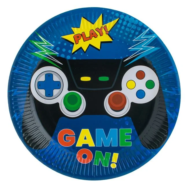 Set 6 farfurii de petrecere Game On
