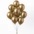 Set 10 Baloane Latex Premium, Cromate, Auriu, 12 cm